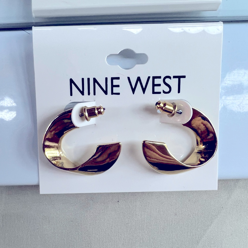 Nine West Twisted Gold Earrings